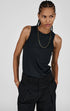 Rabens Saloner johnny pima jersey tank top pirate black
